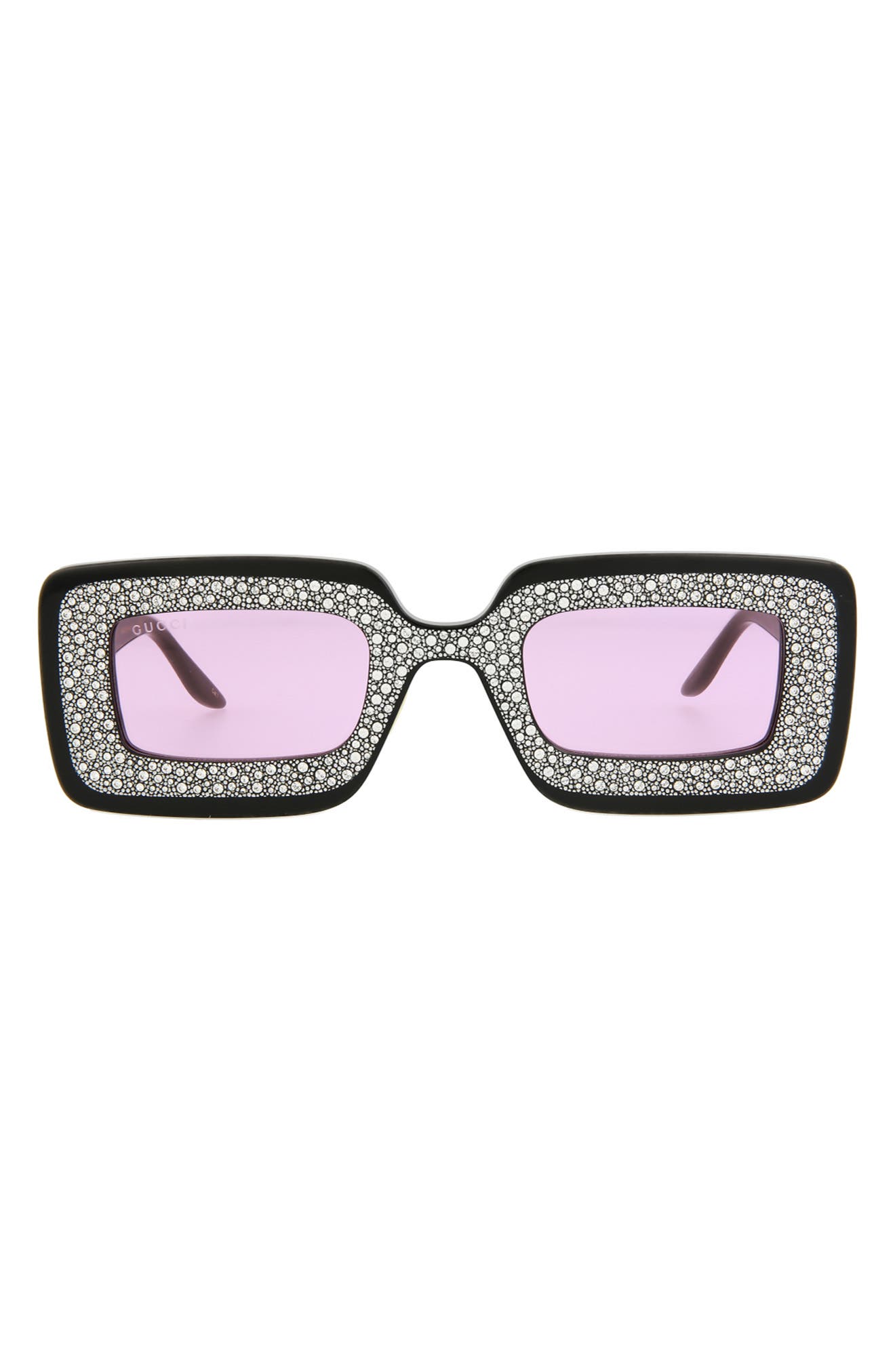 Gucci 49mm Special Edition Crystal Square Sunglasses
