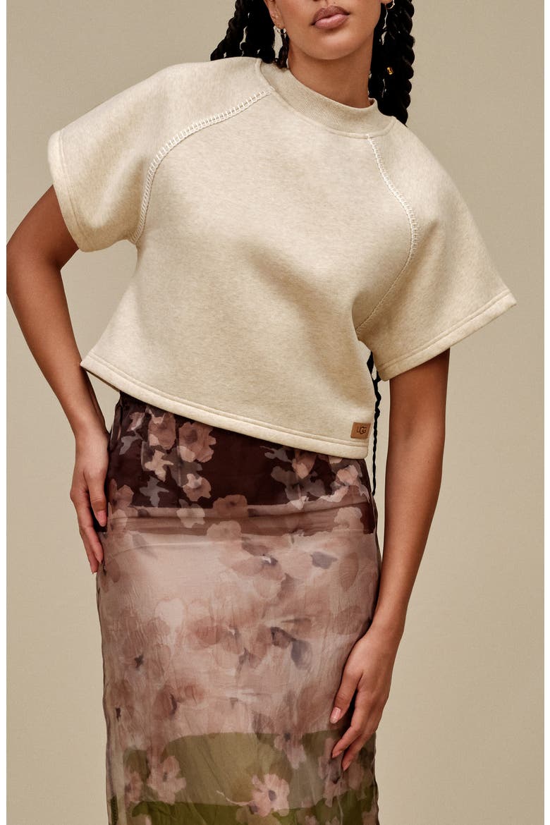 Classic Short Sleeve Crewneck Sweatshirt, Main, color, SAND HEATHER