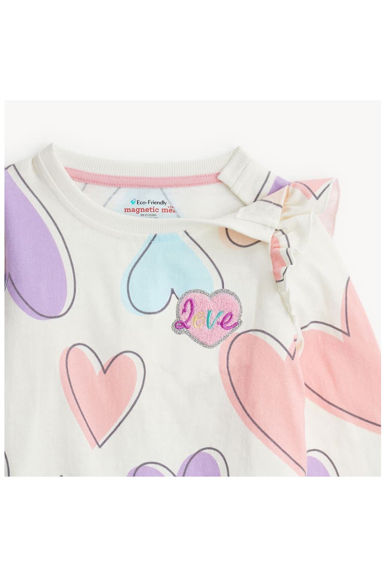 Kids' Love Heart T-Shirt & Leggings Set, Alternate, color, WHITE