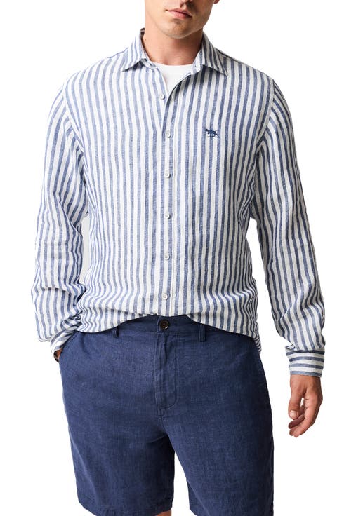 Seadown Original Fit Stripe Linen Button-Up Shirt