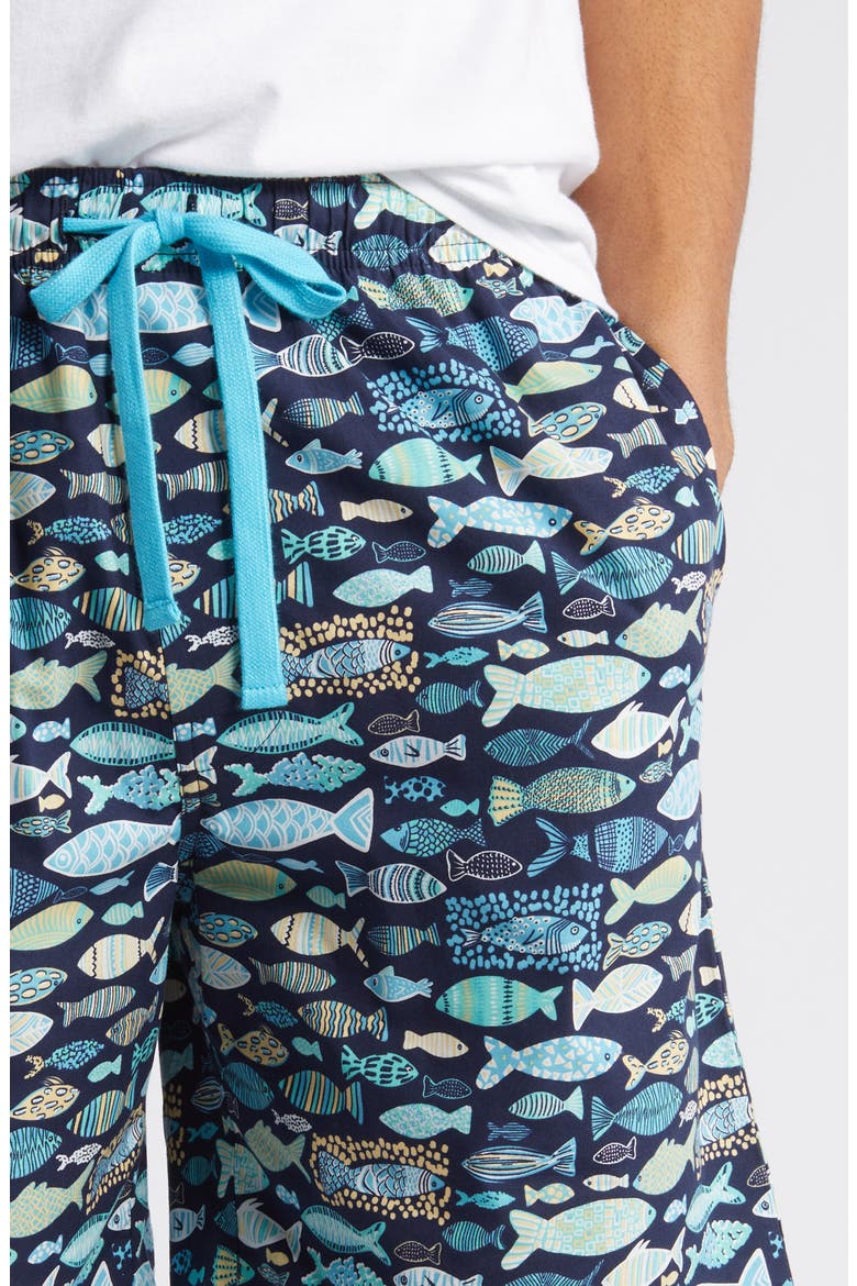 Cotton Lounge Shorts, Alternate, color, BLUE LAKE