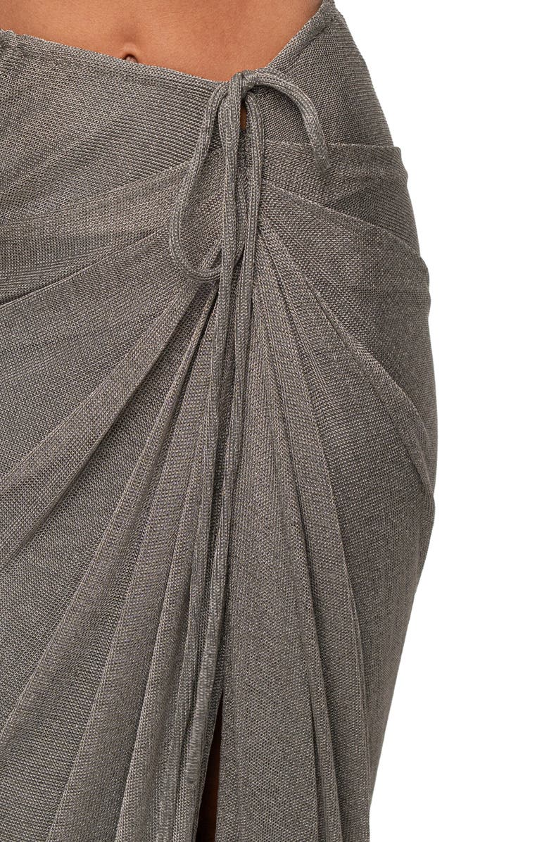 JLUXLABEL Noelia Metallic Maxi Sweater Skirt, Alternate, color, Silver