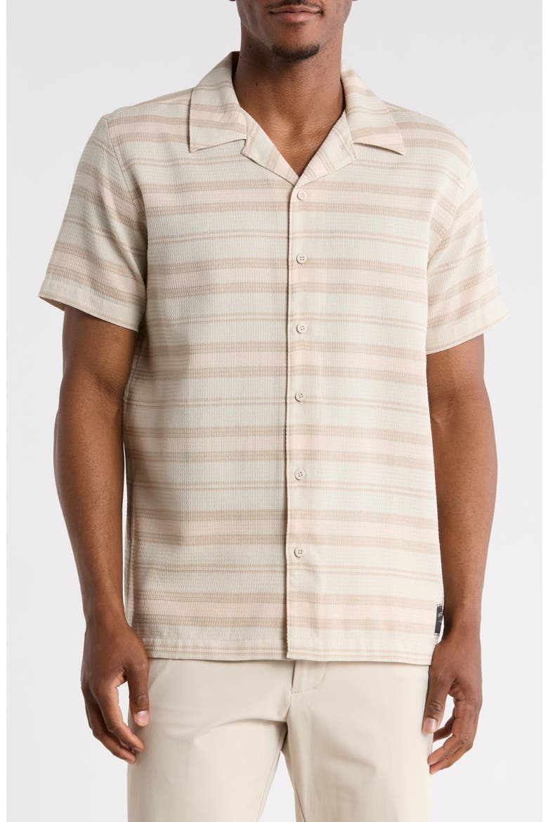 Textured Yarn Dye Stripe Shirt, Main, color, BONE