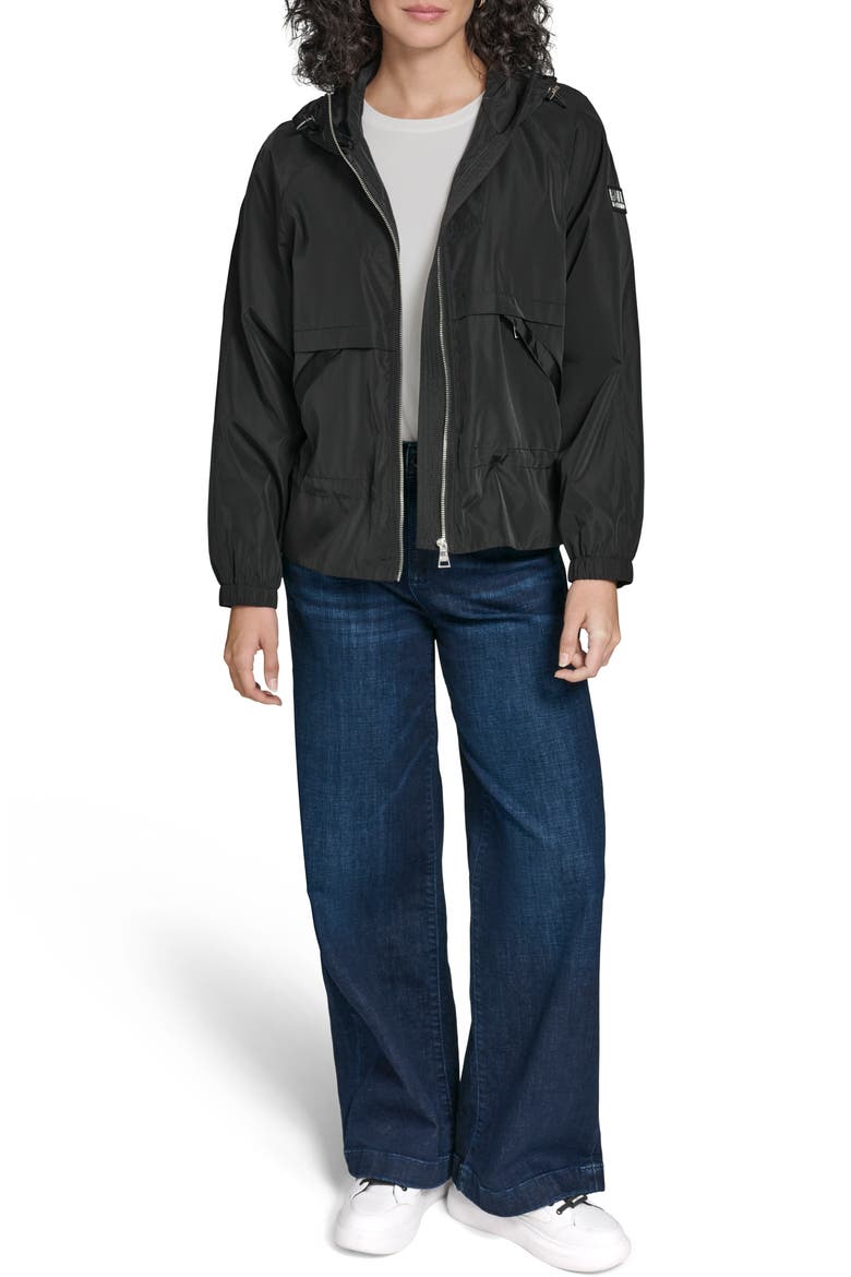 Hooded Windbreaker, Alternate, color, BLACK