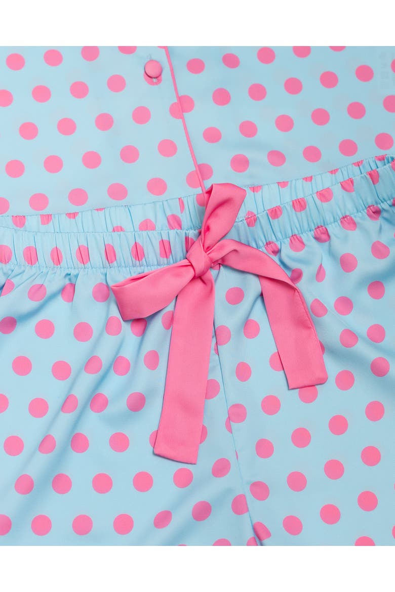Kids Silky Polka Pop Short Sleeve Short Set, Alternate, color, Polka Pop