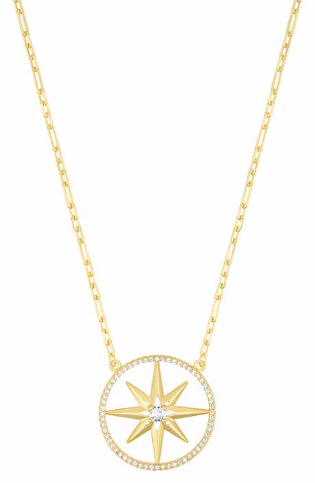 Adornia Pavé Starburst Pendant Necklace