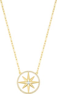 Adornia Pavé Starburst Pendant Necklace
