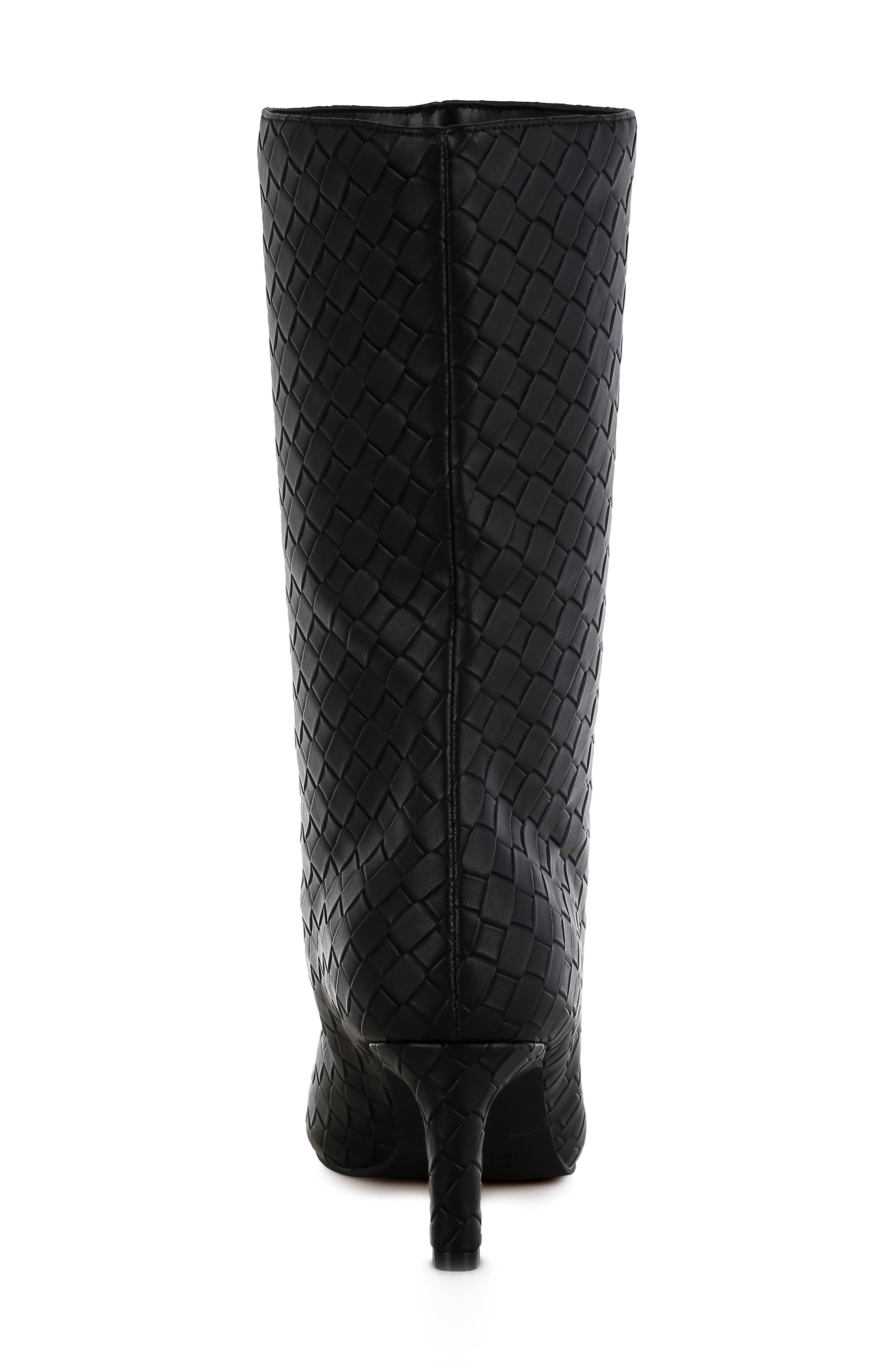 LONDON RAG Mentha Woven Faux Leather Boot, Alternate, color, 