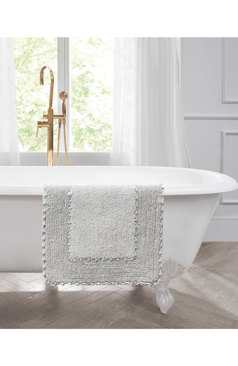 Laura Ashley Ruffle Cotton 2-Piece Bath Mat Set, Alternate, color, Light Grey