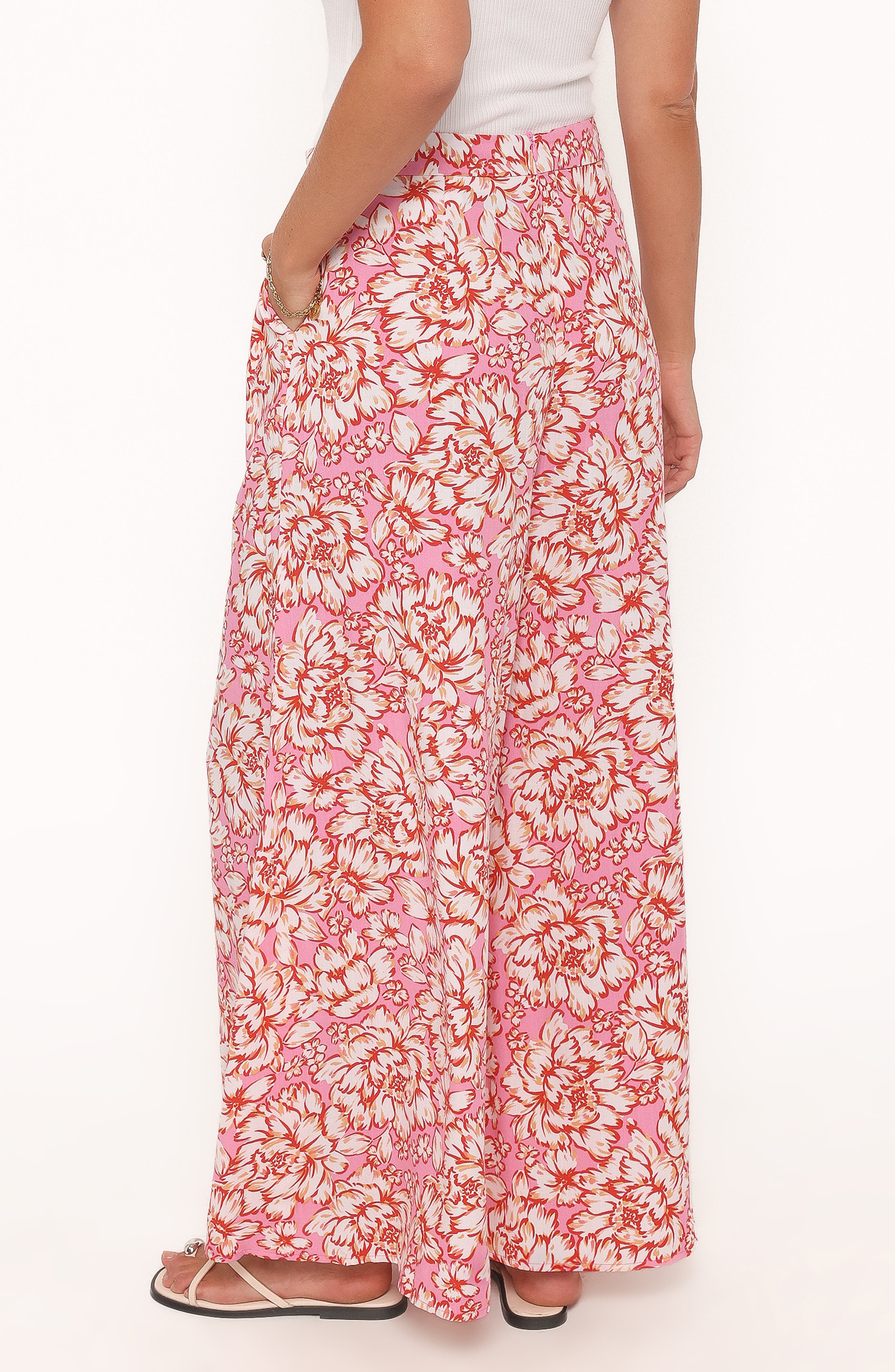 Lessie Floral Print Wide Leg Pants - image 2