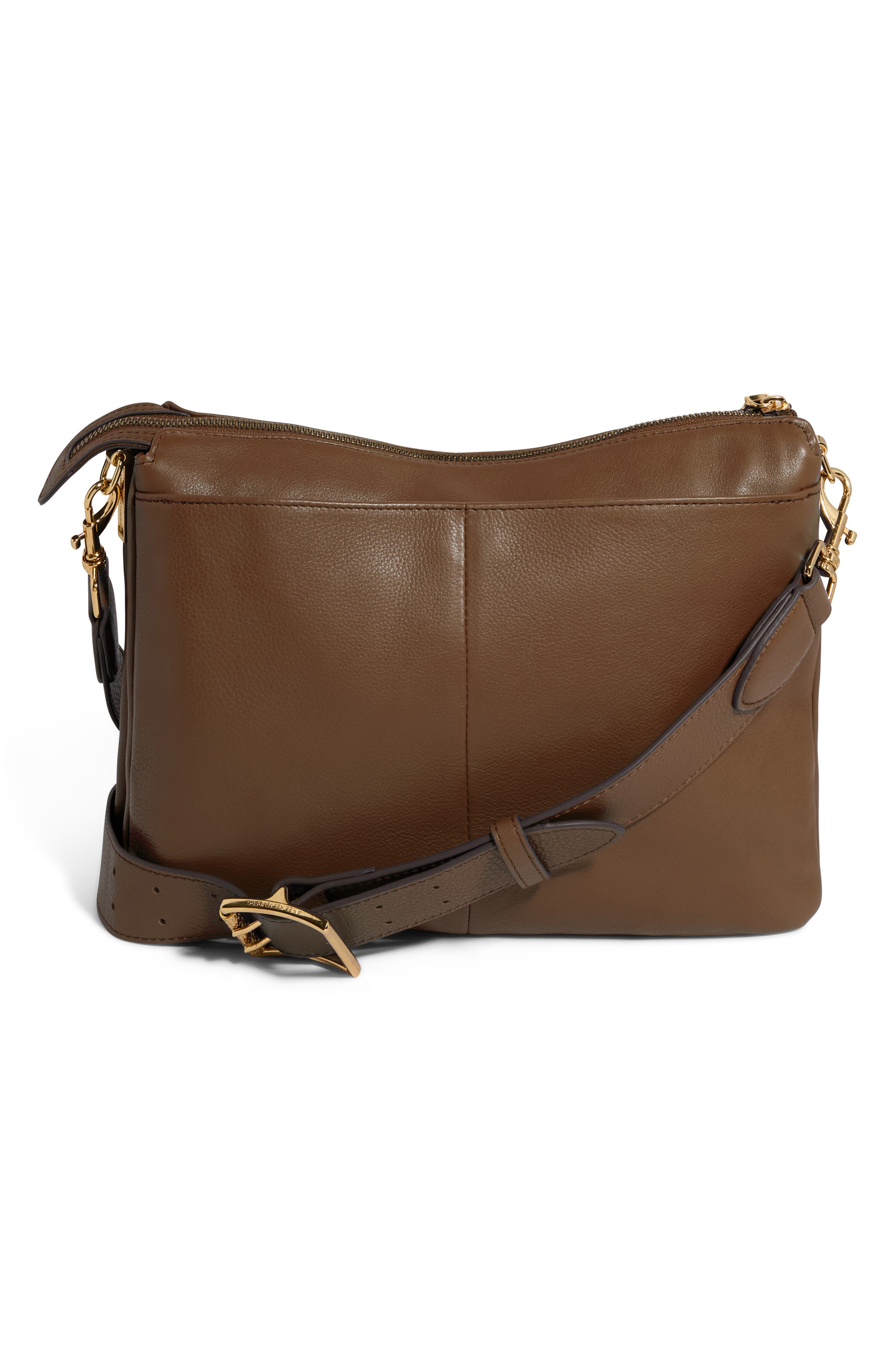 Famous Leather Large Crossbody Bag, Alternate, color, COFFEE