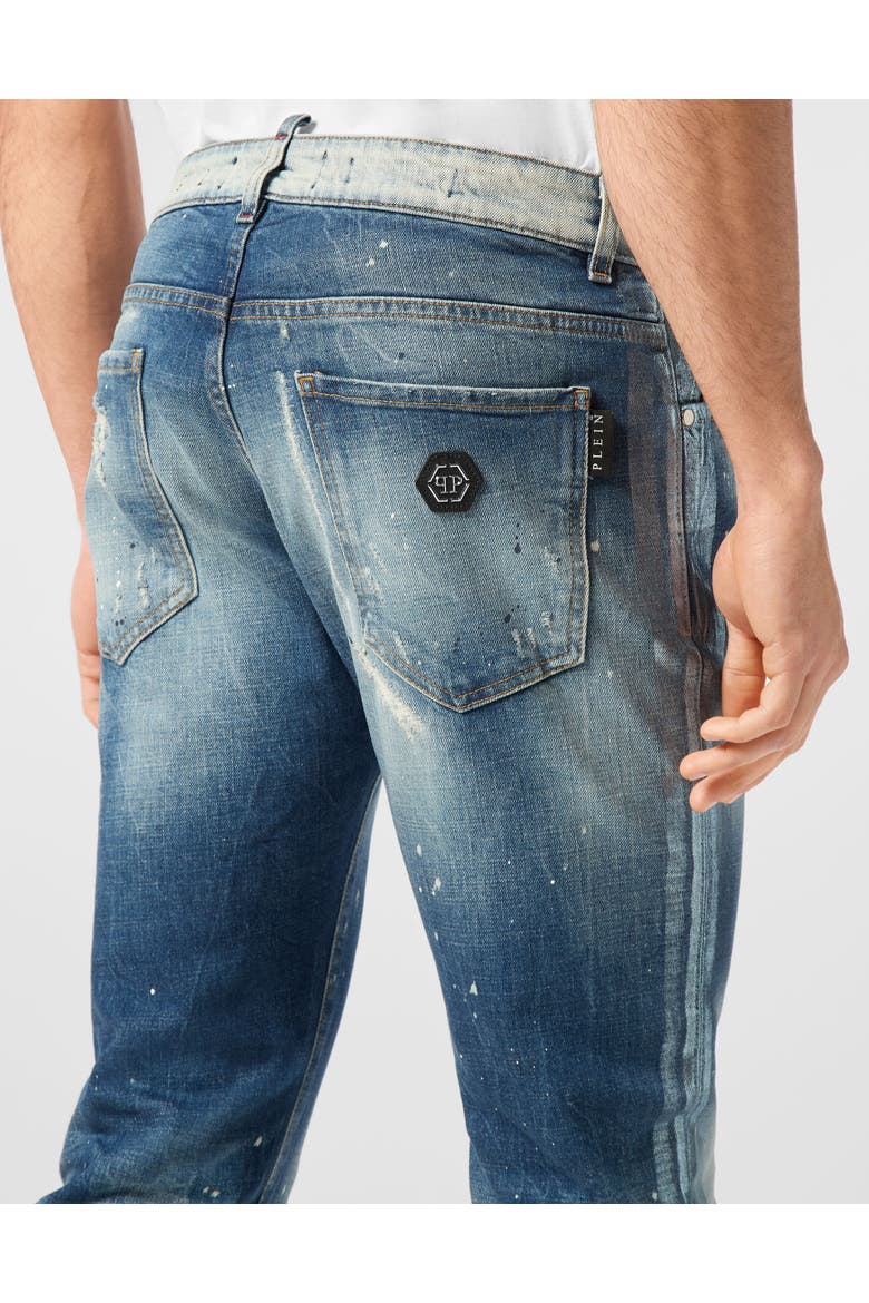 Super Straight Cut Trousers Paisley Bandana Men, Alternate, color, ThunderBlue