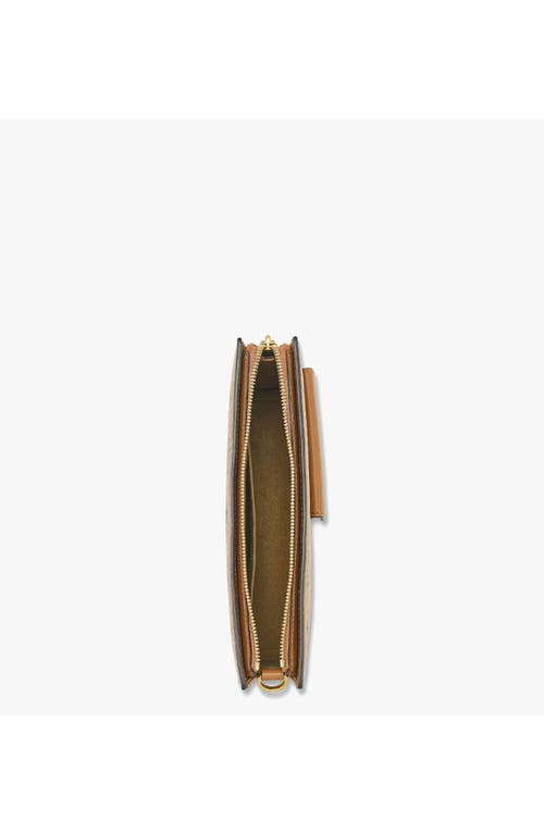 Mcm Aren Standing Crossbody Pouch In Brown