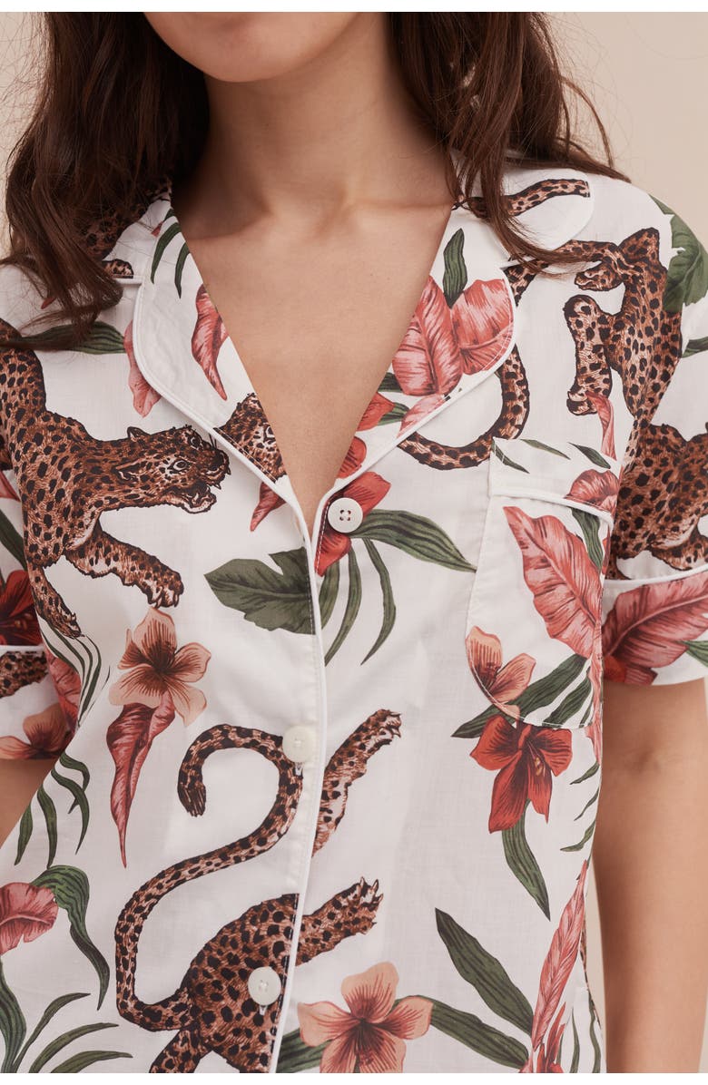 Desmond & Dempsey Short Sleeve Pajama Set, Alternate, color, Soleia Cream