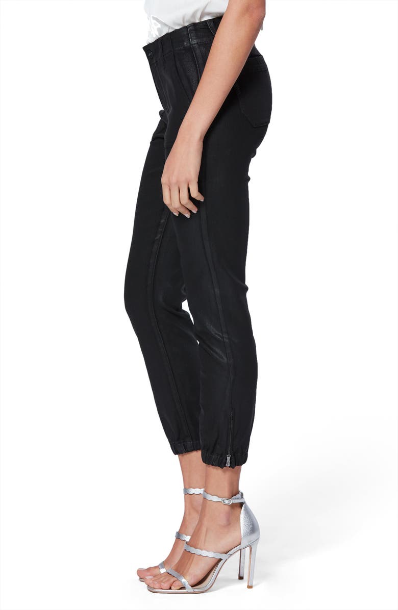 PAIGE Mayslie Jogger Pants, Alternate, color, Black Fog Luxe Coated