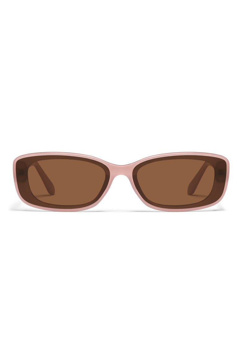 Vibe Check 62mm Small Square Sunglasses, Main, color, PALE PINK/ BROWN