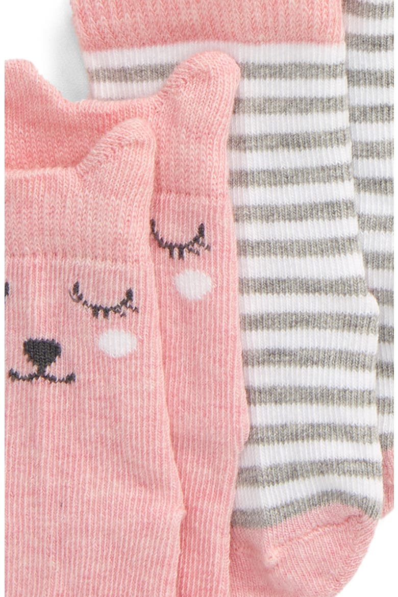 6-Pack Crew Socks, Alternate, color, PINK BABY ANIMAL PACK