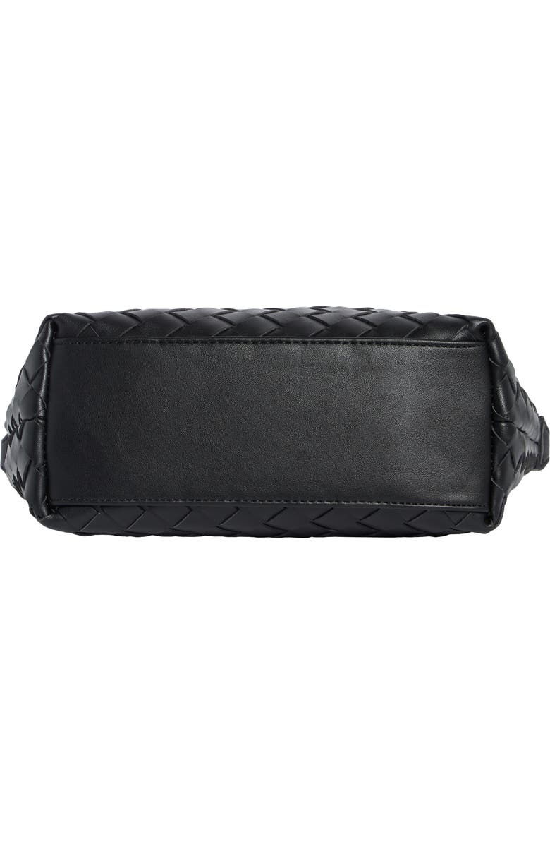 URBAN EXPRESSIONS HANDBAGS Faux Leather Woven Crossbody Bag, Alternate, color, Black