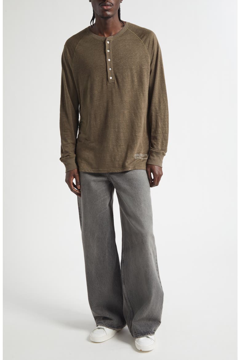 Journey Serafino Long Sleeve Linen Henely, Alternate, color, SEA TURTLE