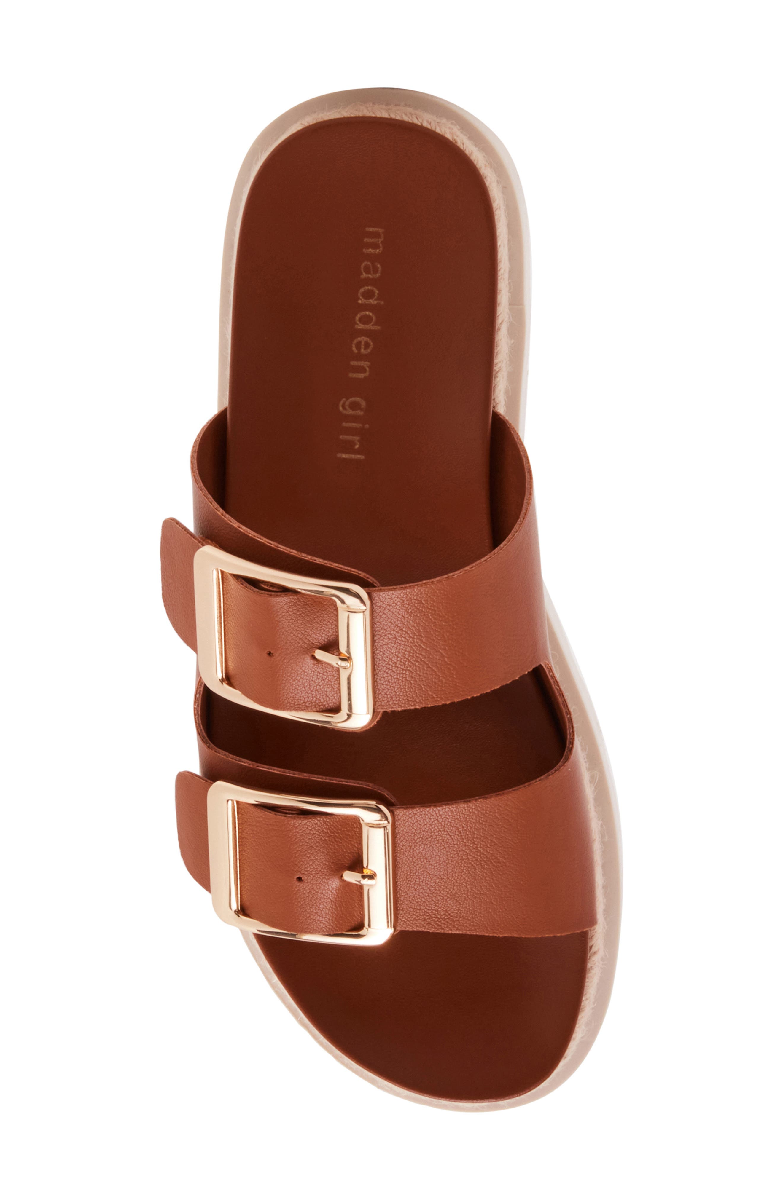 Madden Girl <p>Mythicall Platform Slide Sandal (Women)</p>, Alternate, color, Dark Caramel