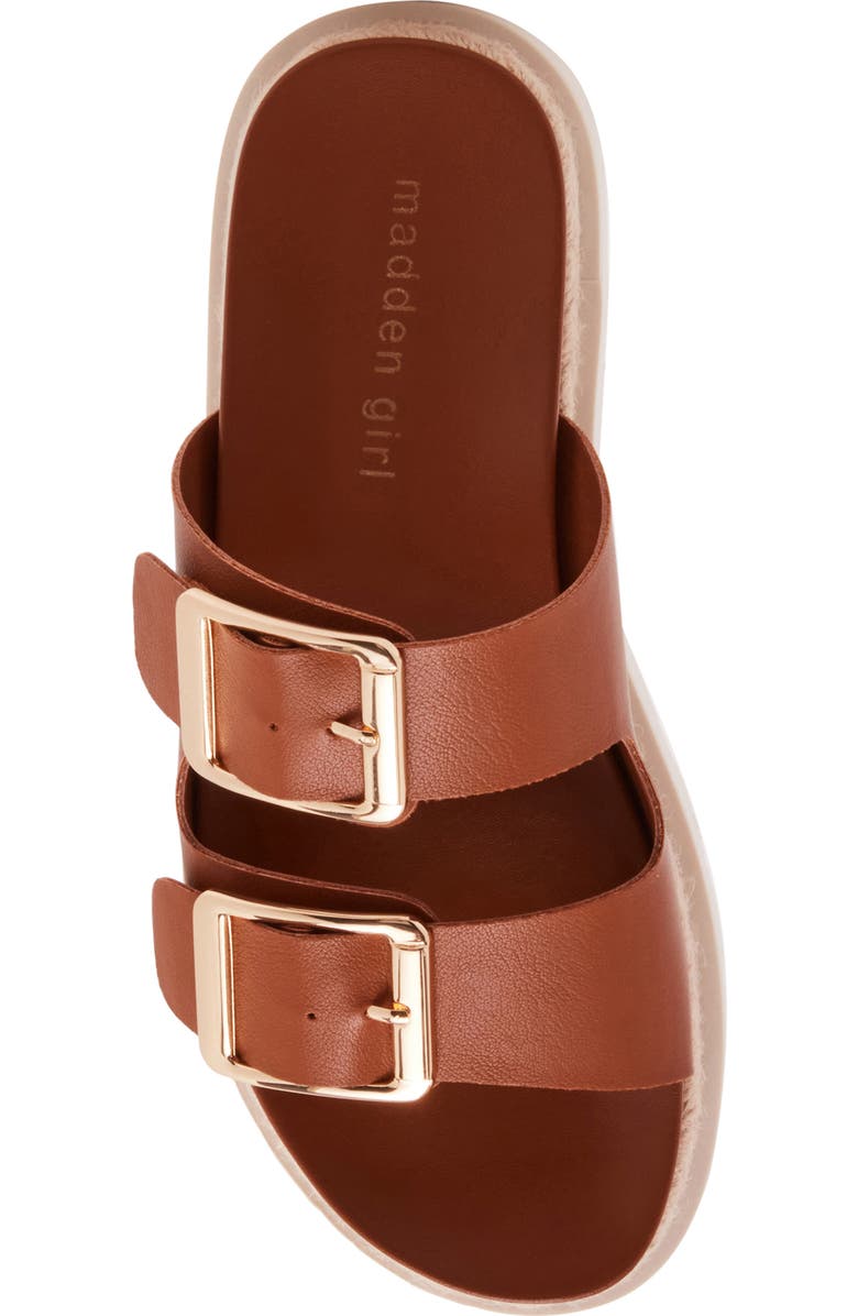 Madden Girl <p>Mythicall Platform Slide Sandal (Women)</p>, Alternate, color, Dark Caramel
