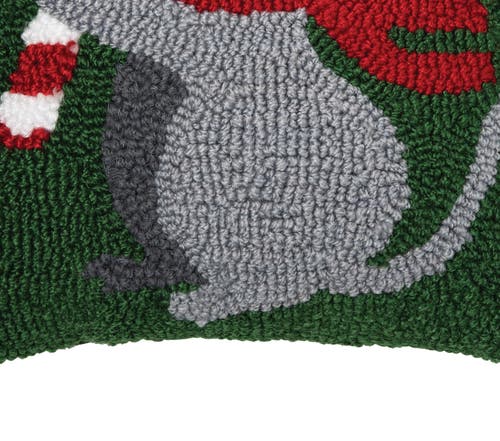 C & F Home C&f Home Christmas Mouse Hooked Pillow, 12" X 12" In Green