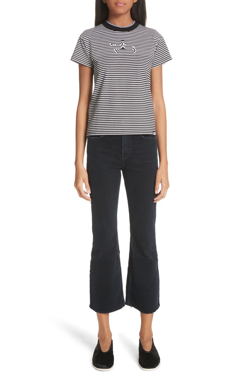 Proenza Schouler Logo Stripe Tee, Alternate, color, 