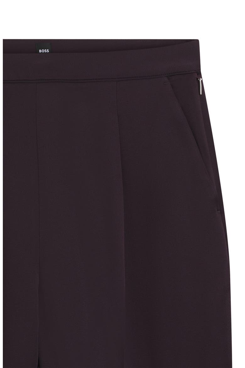 Takerana Pleated Tapered Straight Leg Pants, Alternate, color, DARK CARMINE