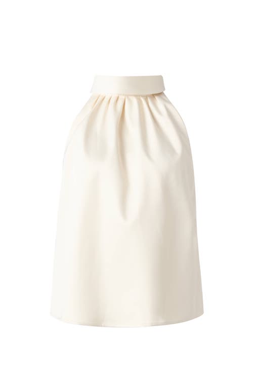 Malina Minea Satin Halterneck Top In Neutral