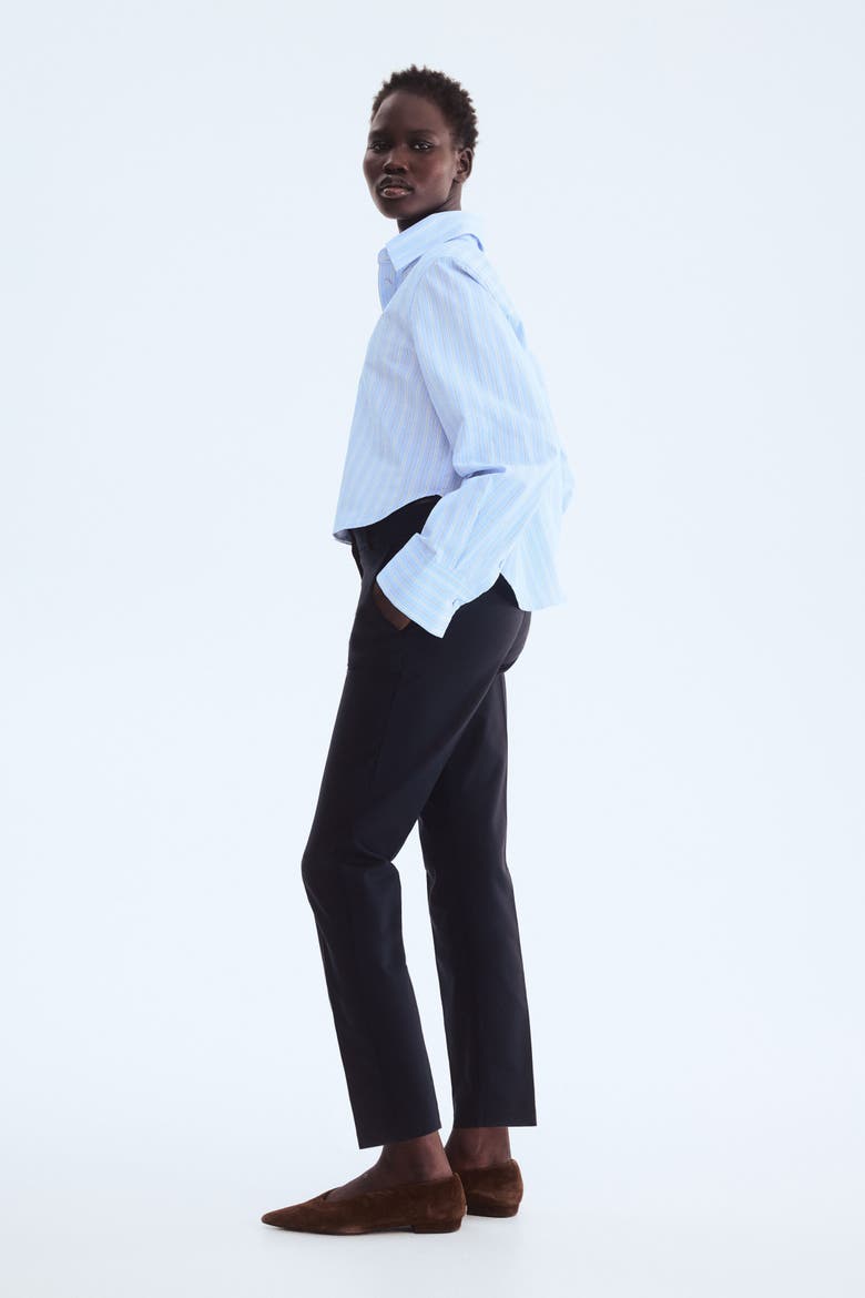 cigarette trousers womens Max Mara | Woman - Stretch wool - Navy Cigarette Pant - Black