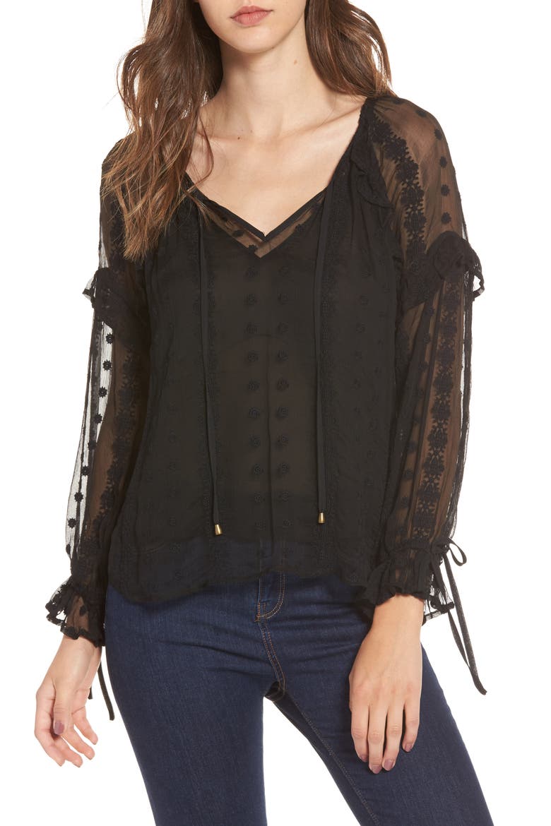 Leigh Blouse, Main, color, BLACK