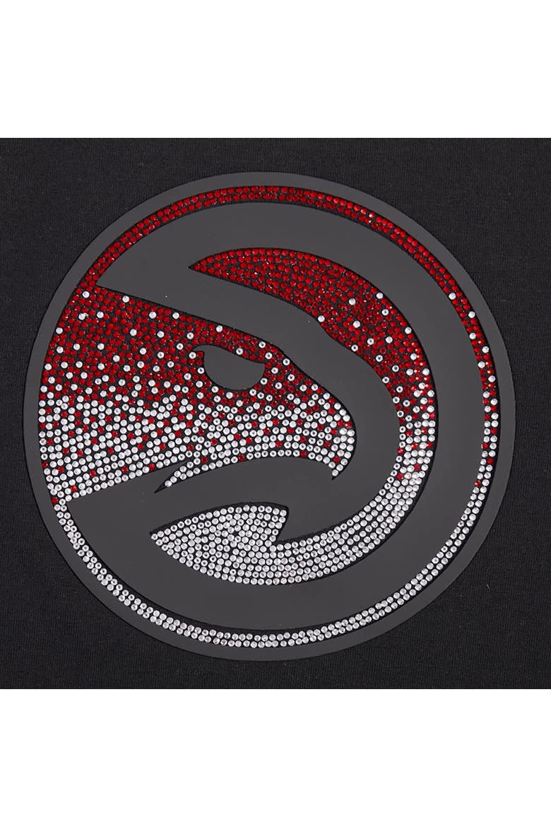 Women's Pro Standard Black Atlanta Hawks Jewels Boxy Cropped T-Shirt, Alternate, color, Black