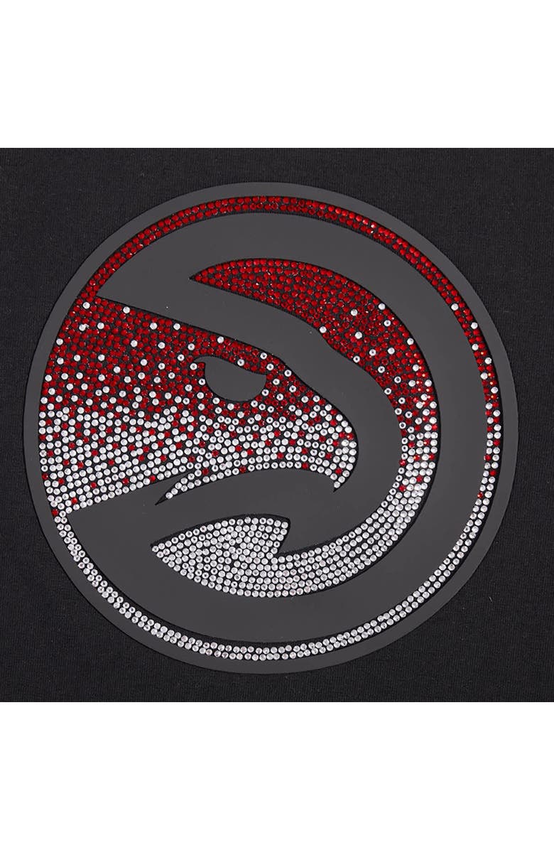 PRO STANDARD Women's Pro Standard Black Atlanta Hawks Jewels Boxy Cropped T-Shirt, Alternate, color, Black