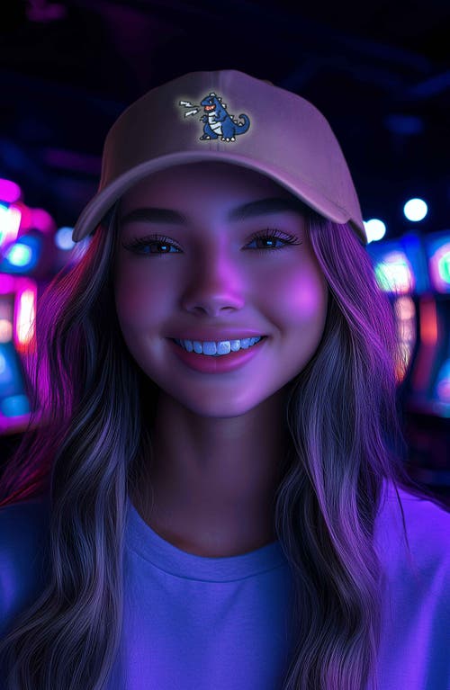 Dalix Big Lizard Cap In Washed Pink