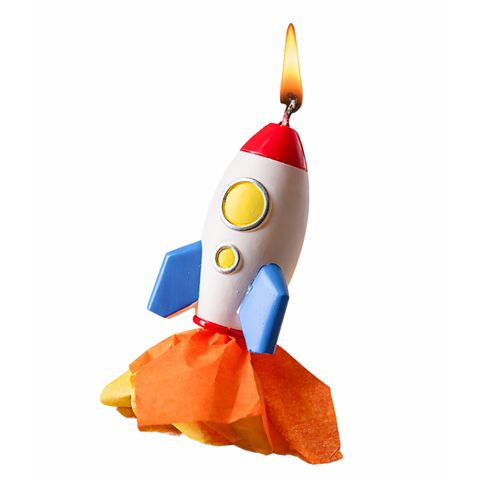 Rocket Candle Cake Topper