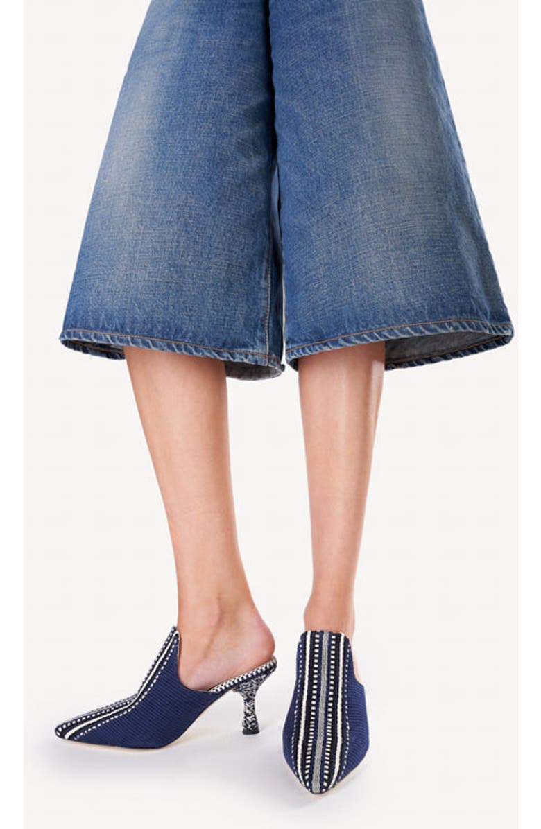 Amambaih Mencia Heel Fabric Mules, Alternate, color, Night