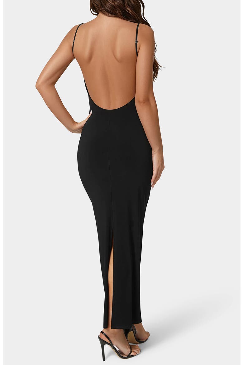 open back maxi dress casual white christmas dresses Noelia Textured Jersey Open Back Maxi Dress in Fiery Red
