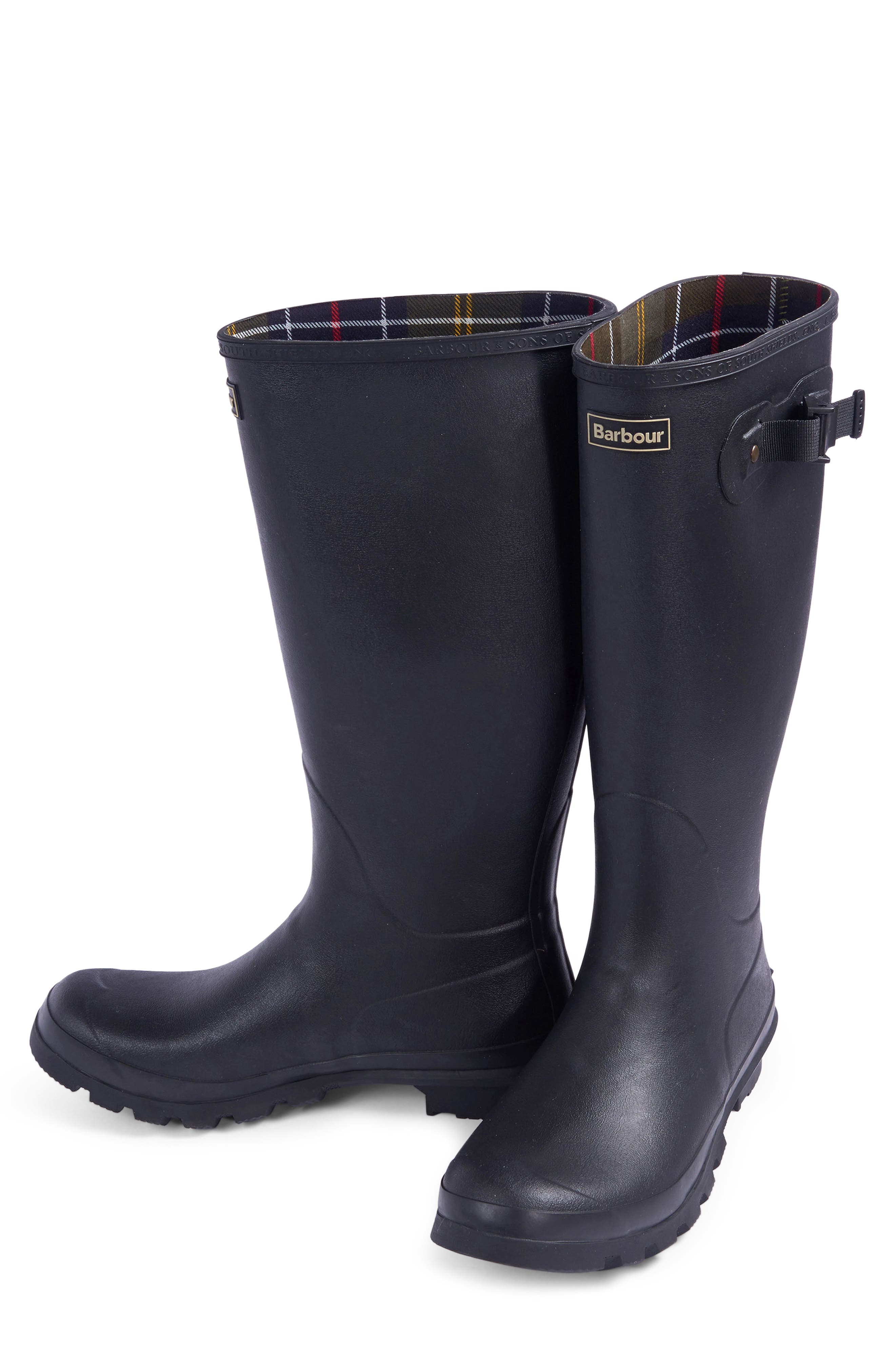 Barbour Bede Rain Boot, Alternate, color, Black