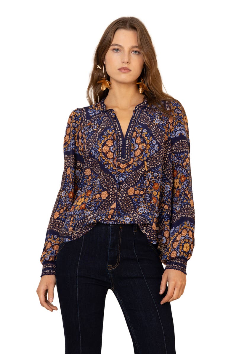 Hale Bob Raina Silk Top, Alternate, color, 