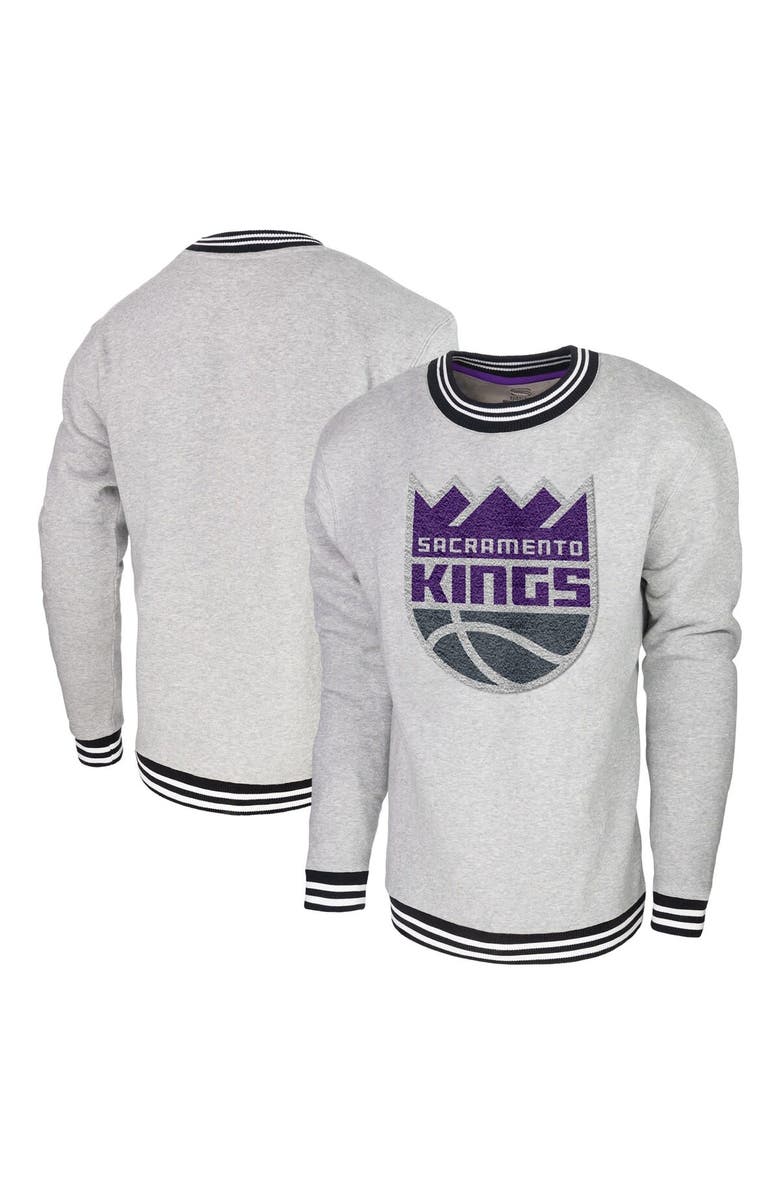Stadium Essentials Men's Stadium Essentials Heather Gray Sacramento Kings Club Level Pullover Sweatshirt, Main, color, Heather Gray
