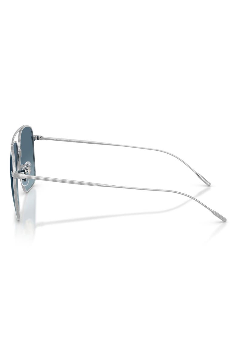 Oliver Peoples Dresner 56mm Mirrored Pilot Sunglasses, Alternate, color, Silver / Marine Gradient
