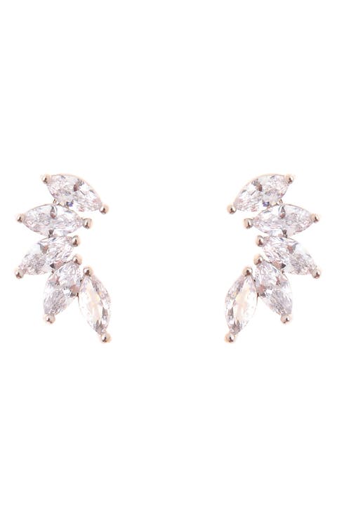 Marquise Cubic Zirconia Ear Crawlers