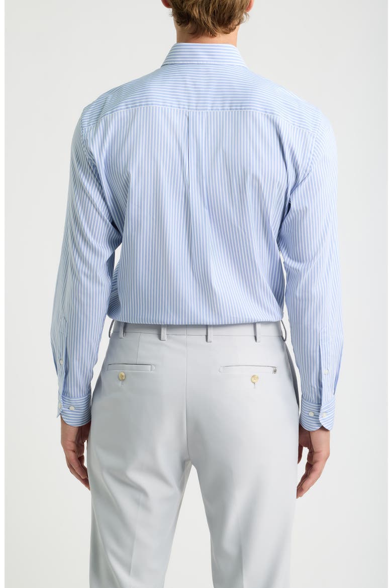 Langley Crown Striped Long Sleeve Button Down Shirt, Alternate, color, BLUE FREESIA