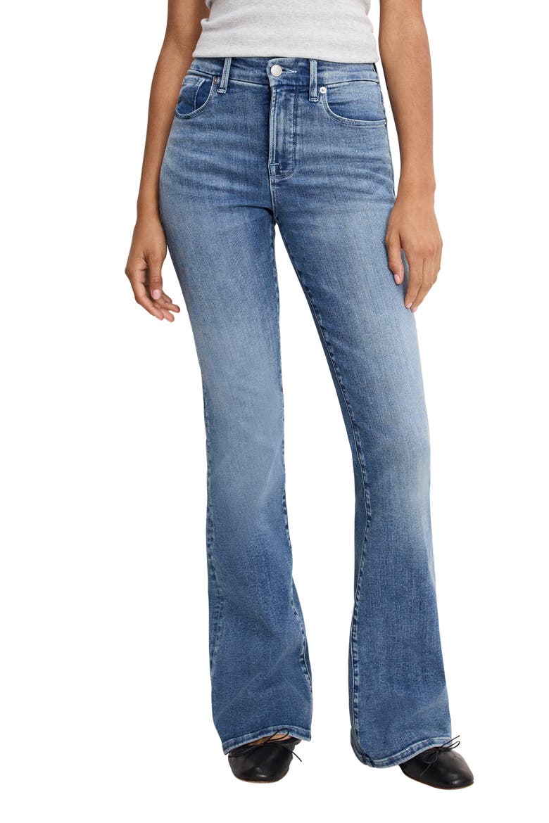 Good Legs High Waist Flare Jeans, Main, color, INDIGO1154
