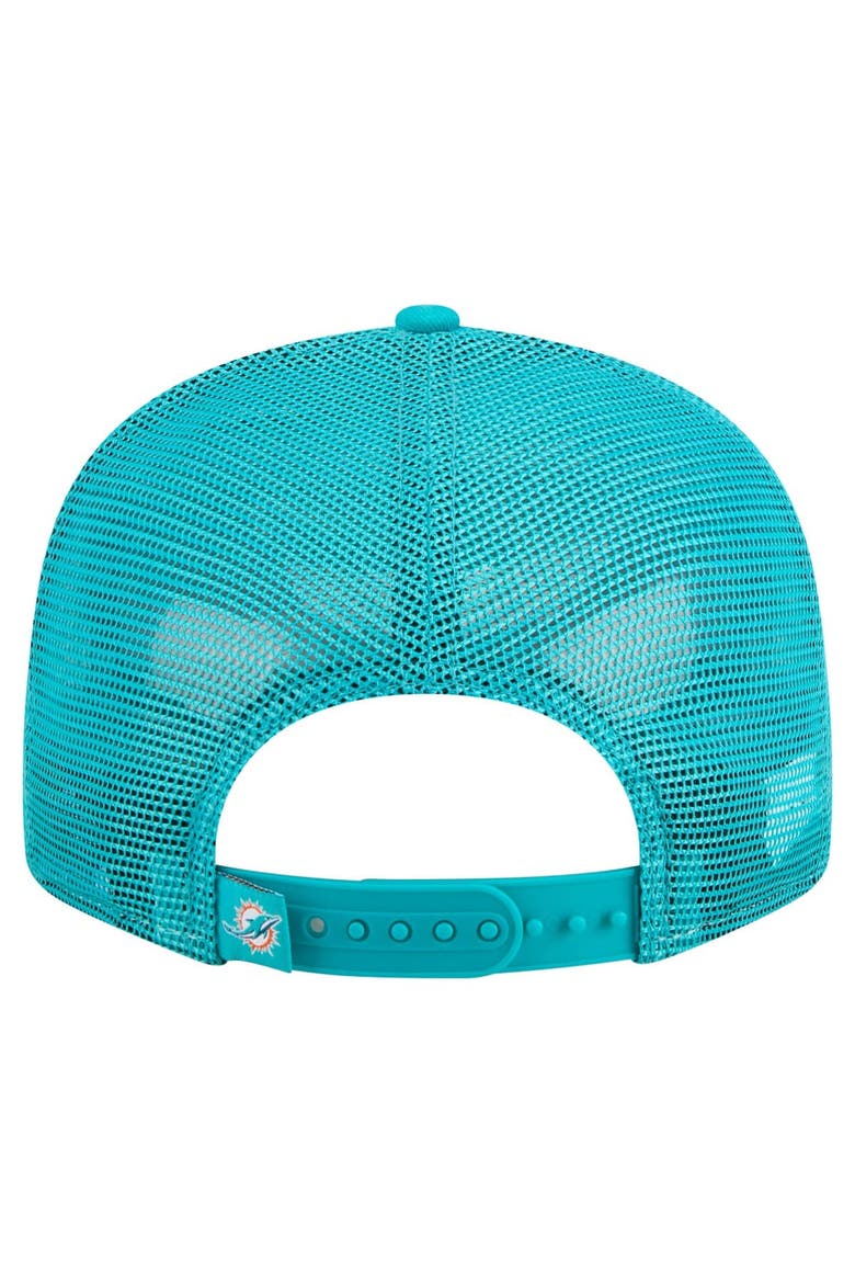 Men's New Era Orange/Aqua Miami Dolphins Outdoor Split Panel 9FIFTY Snapback Hat, Alternate, color, Orange