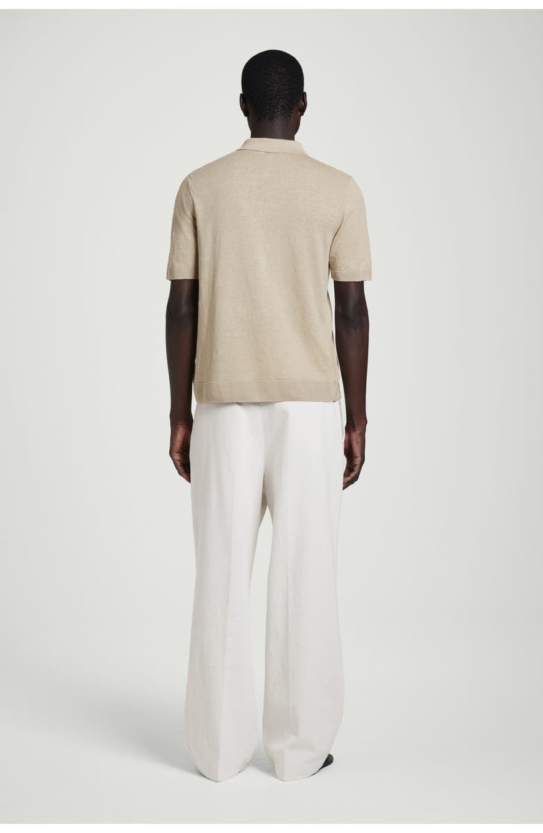 COS Knitted Linen-Silk Shirt, Alternate, color, Mole