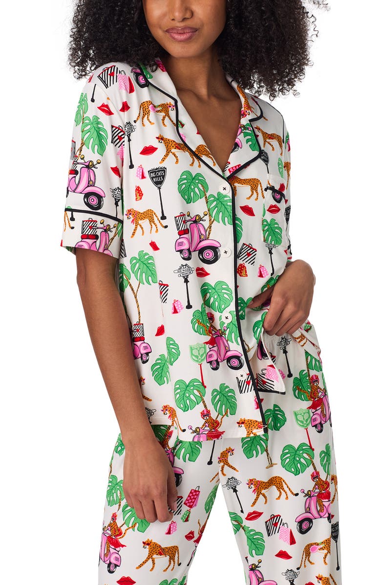 Room Service Pjs Printed Pajamas, Alternate, color, White/ Print