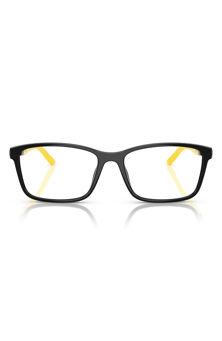 Scuderia Ferrari x Scuderia Ferrari 55mm Pillow Optical Glasses, Main, color, Black