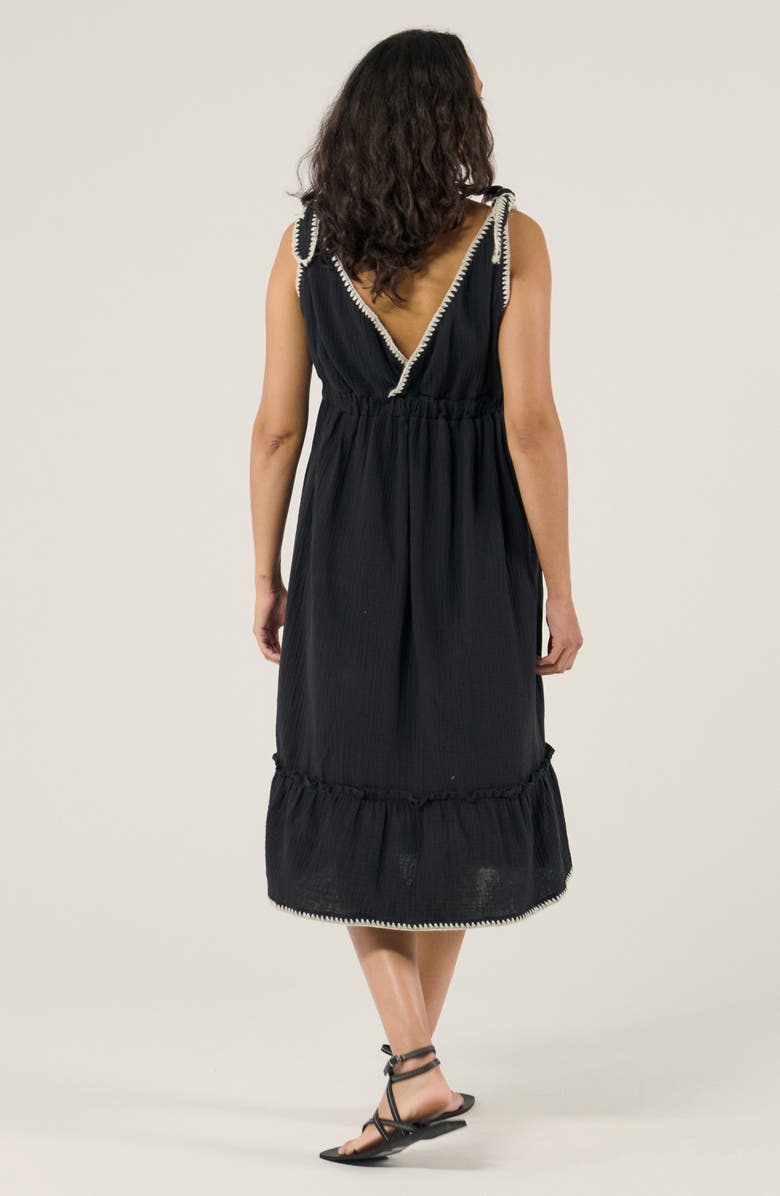 Cache Coeur Maternity and Nursing Behemian Midi Dress Gaia, Alternate, color, Black
