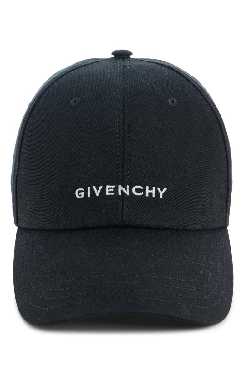 Givenchy Logo Embroidered Adjustable Baseball Cap, Alternate, color, Black